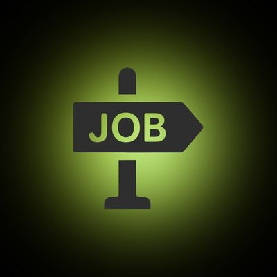 Icon mit Wegweiser wo Job draufsteht