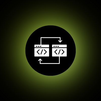 Datenaustausch dargestellt in einem Kreis